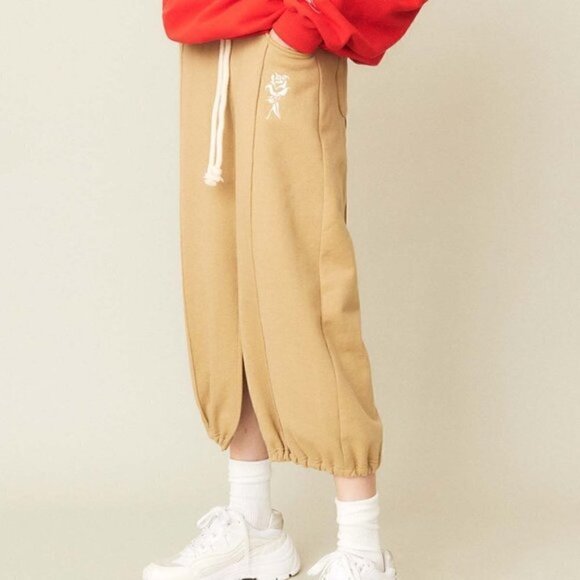 Kijun NEO-STANDARD WILD ROSE JERSEY SKIRT BEIGE SIZE S KOREAN BRAND - Picture 6 of 13